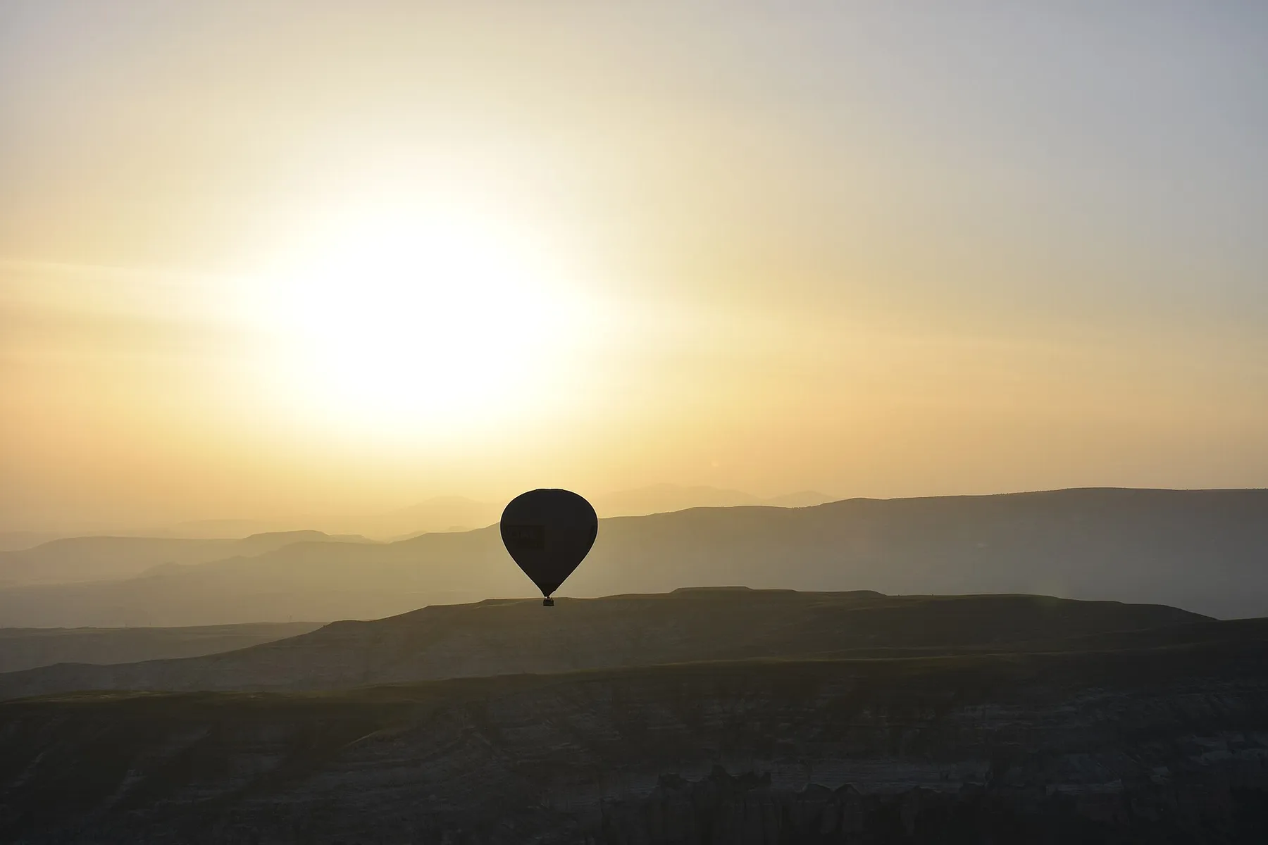 Hot air balloons at dawn