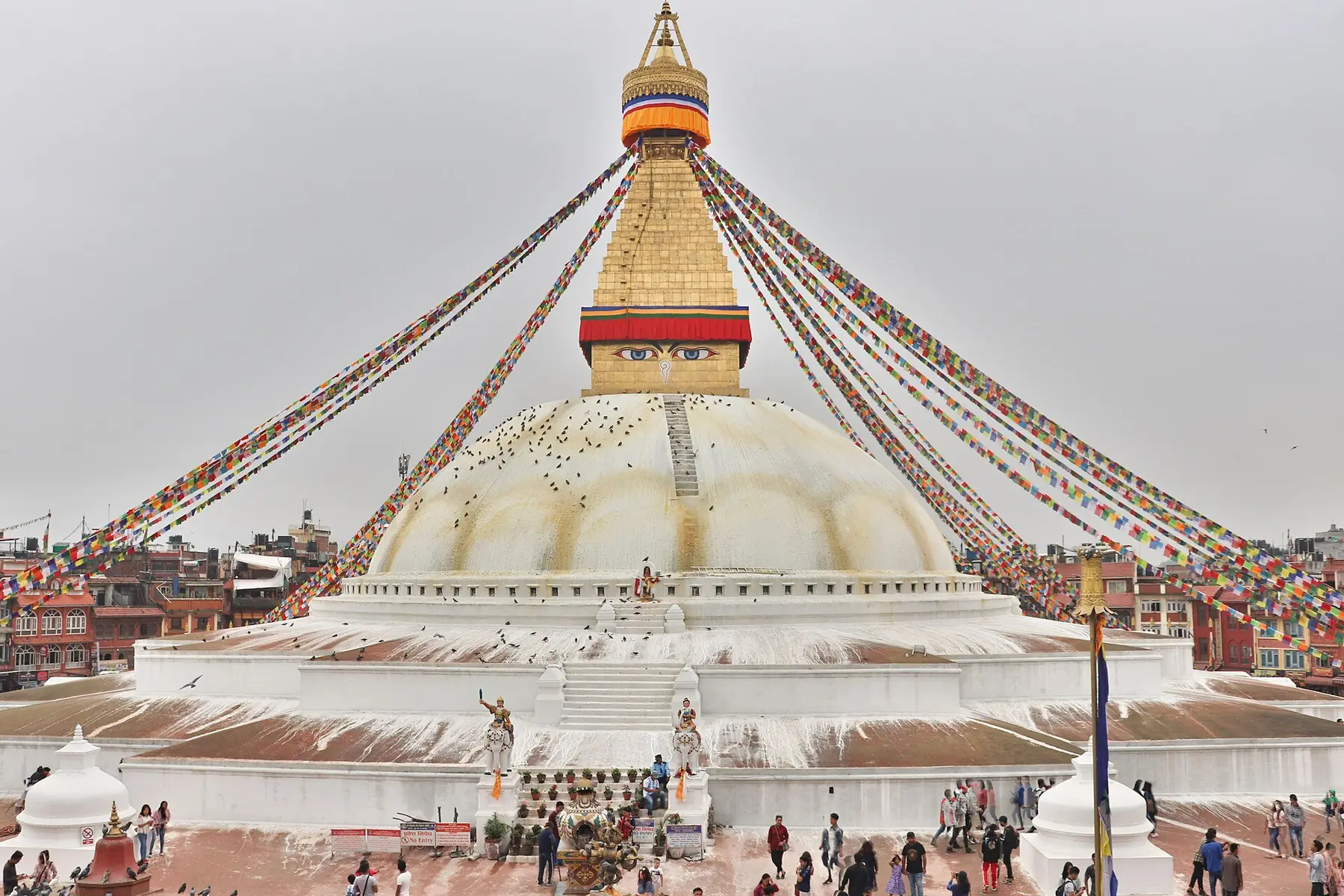 Boudhanath stupa at dusk