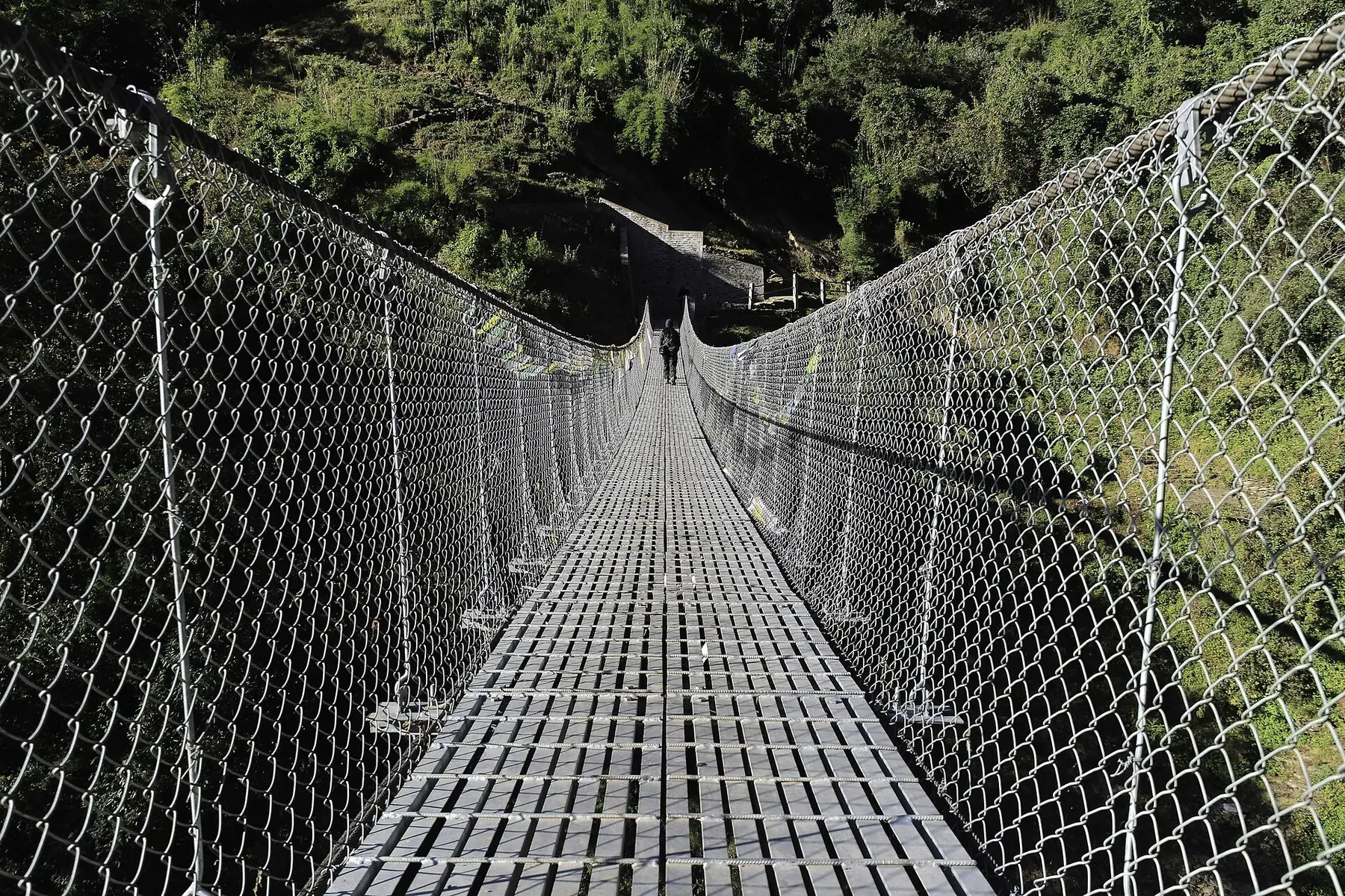 Suspension bridge on the Dudh Koshi
