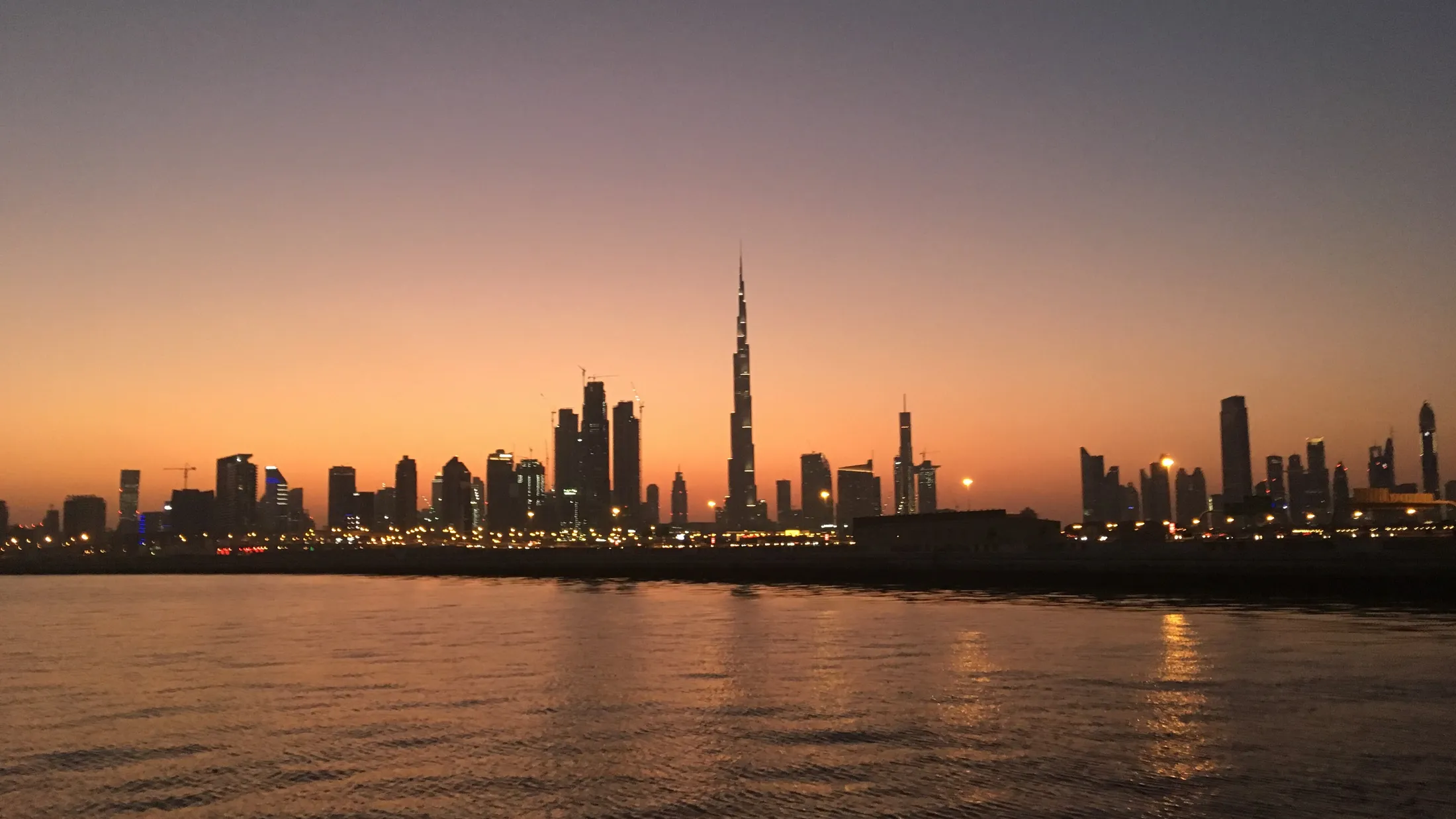 Dubai skyline at night